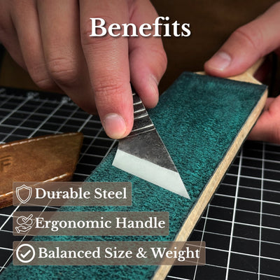 Marking Knife Kiridashi with leather sheath, 4 cm (1.57 inches) - 8