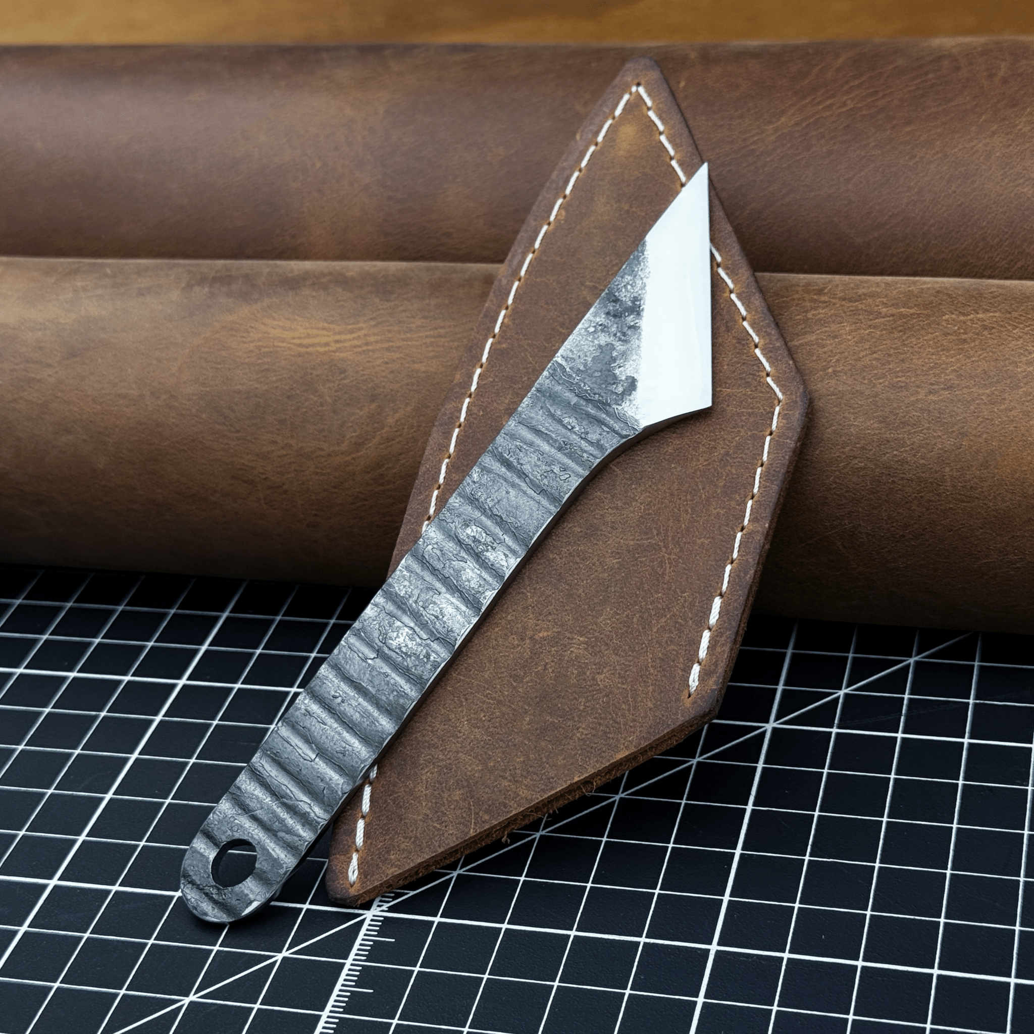 Marking Knife Kiridashi with leather sheath, 4 cm (1.57 inches) - 1