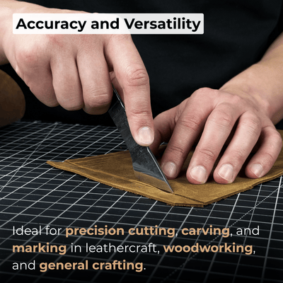 Marking Knife Kiridashi with leather sheath, 4 cm (1.57 inches) - 2