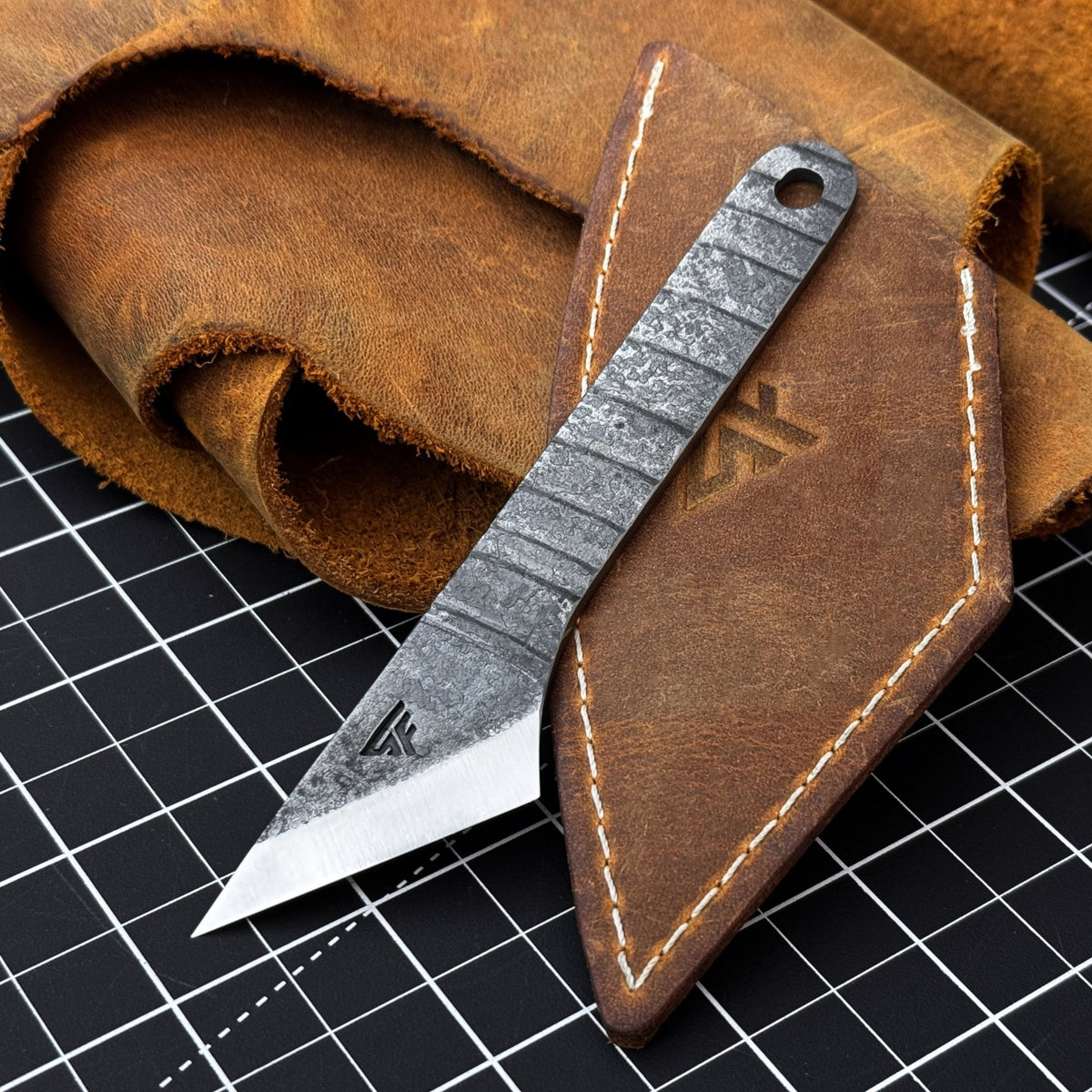 Marking Knife Kiridashi with leather sheath, 4 cm (1.57 inches) - 1