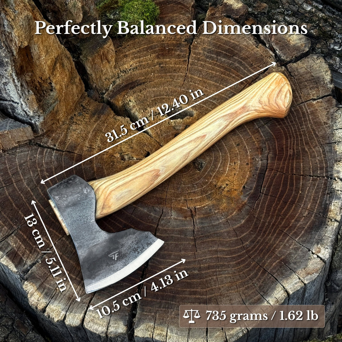 Medium Carving Axe, 735 g (1.62 lbs) - 2