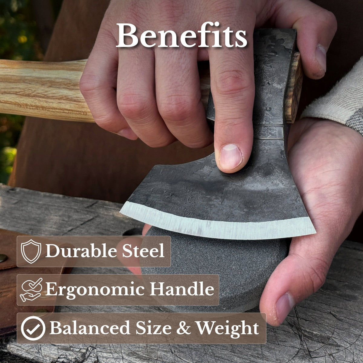 Medium Carving Axe, 780 g (1.71 lbs) - 8