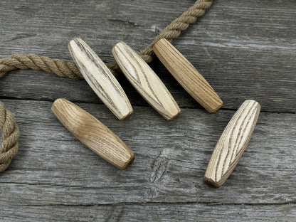 Octagonal Wooden Handles (Set of 5), 12 cm (4.72 in) - 2