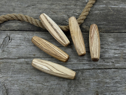 Octagonal Wooden Handles (Set of 5), 12 cm (4.72 in) - 1