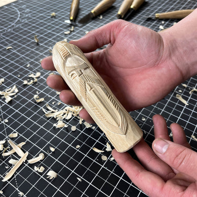 Odin Figurine – 13 cm (5.1 inches) Hand - Carved Wooden Norse God Statue - 8