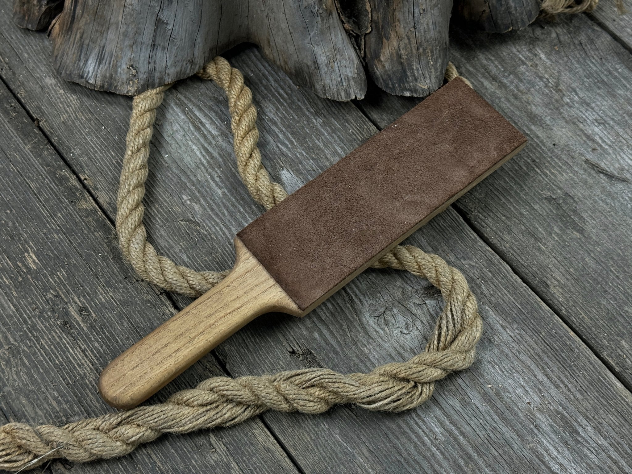 One - Sided Leather Strop For Knife Sharpening & Polishing Compound - 5