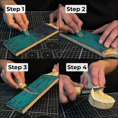 One - Sided Leather Strop For Knife Sharpening & Polishing Compound - 10