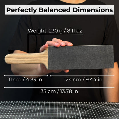 One - Sided Leather Strop For Knife Sharpening & Polishing Compound - 2