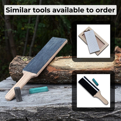 One - Sided Leather Strop For Knife Sharpening & Polishing Compound - 9