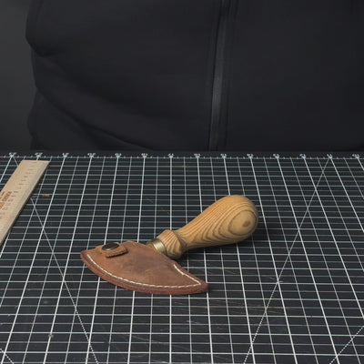 Kleines rundes Ledermesser, 8 cm (3,15 Zoll)