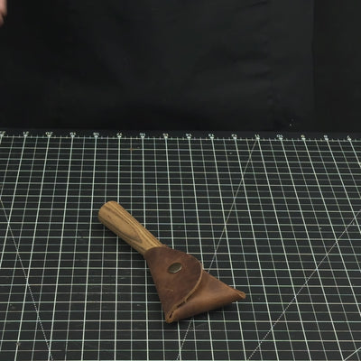 Couteau à cuillère à découper avec étui en cuir, lame de 3,5 cm (1,38 pouces)