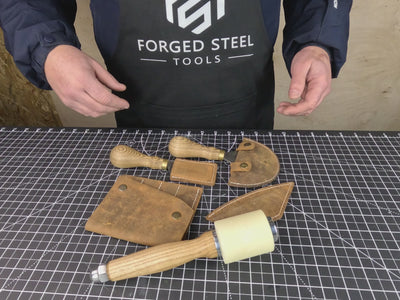 5-Piece Leather Working Tool Set With Nylon Mallet
