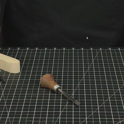 Cincel de separación en V 60 grados con mango de palma, 8 mm (0.31 pulgadas)