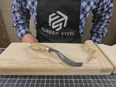 Long Bent (Curved) Gouge, 10 - 45 mm (0.4 - 1.8 inches)