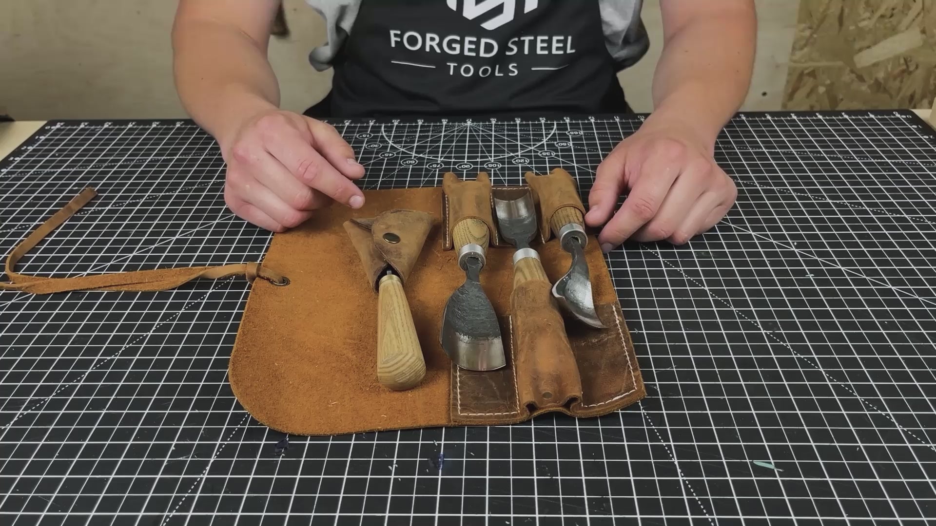 4-Piece Hand-Forged Wood Carving Tool Set