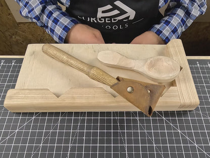 Großes Löffelschnitzmesser mit Haken, ⌀6 cm (2,4 Zoll)