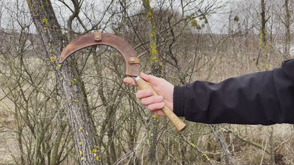 Hand-Forged Large Sickle, ⌀19 cm (7.5 inches)