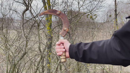 Handgeschmiedete große Sichel, ⌀19 cm (7,5 Zoll)