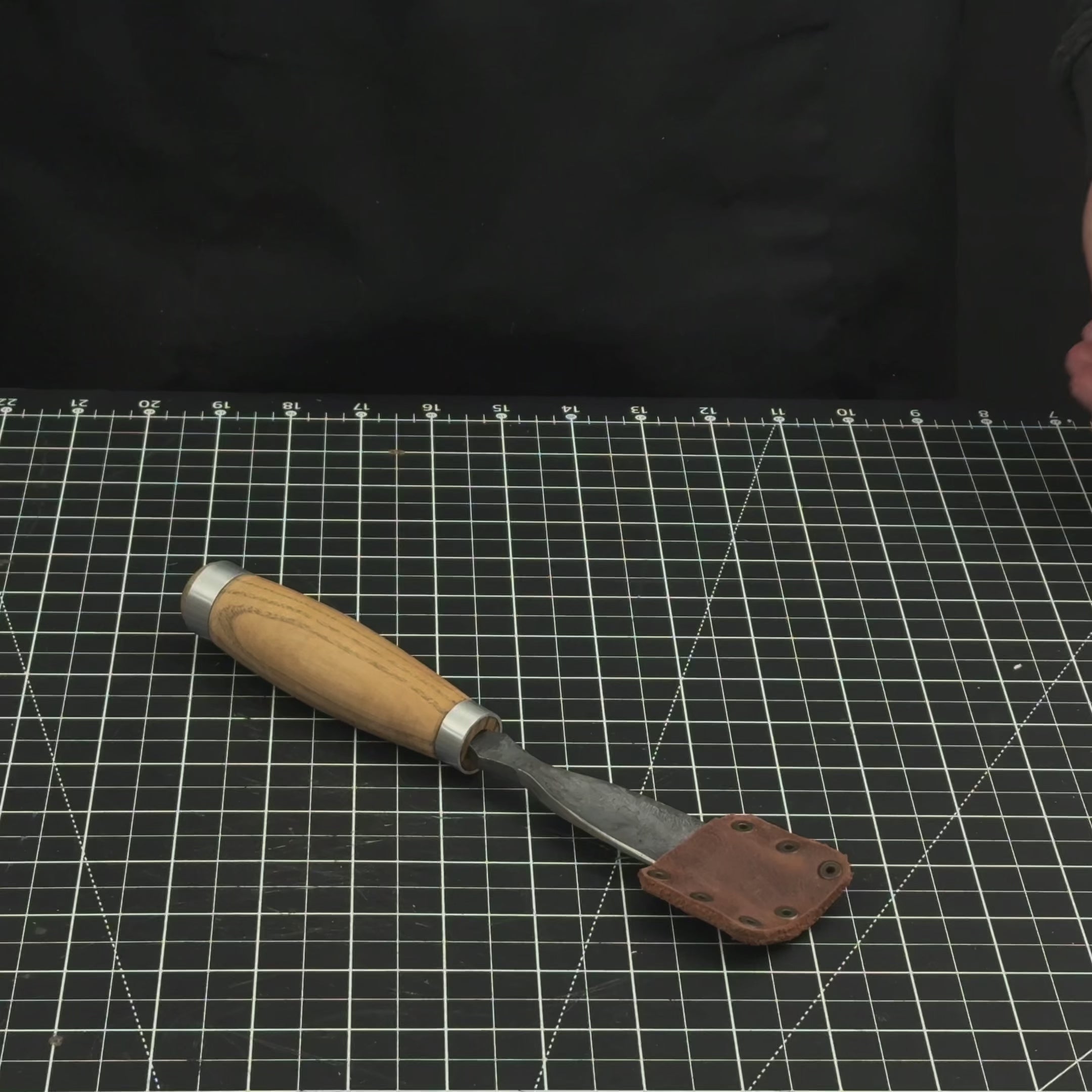 Ciseau arrondi droit forgé à la main, 10 à 45 mm (0,4 à 1,8 pouces)