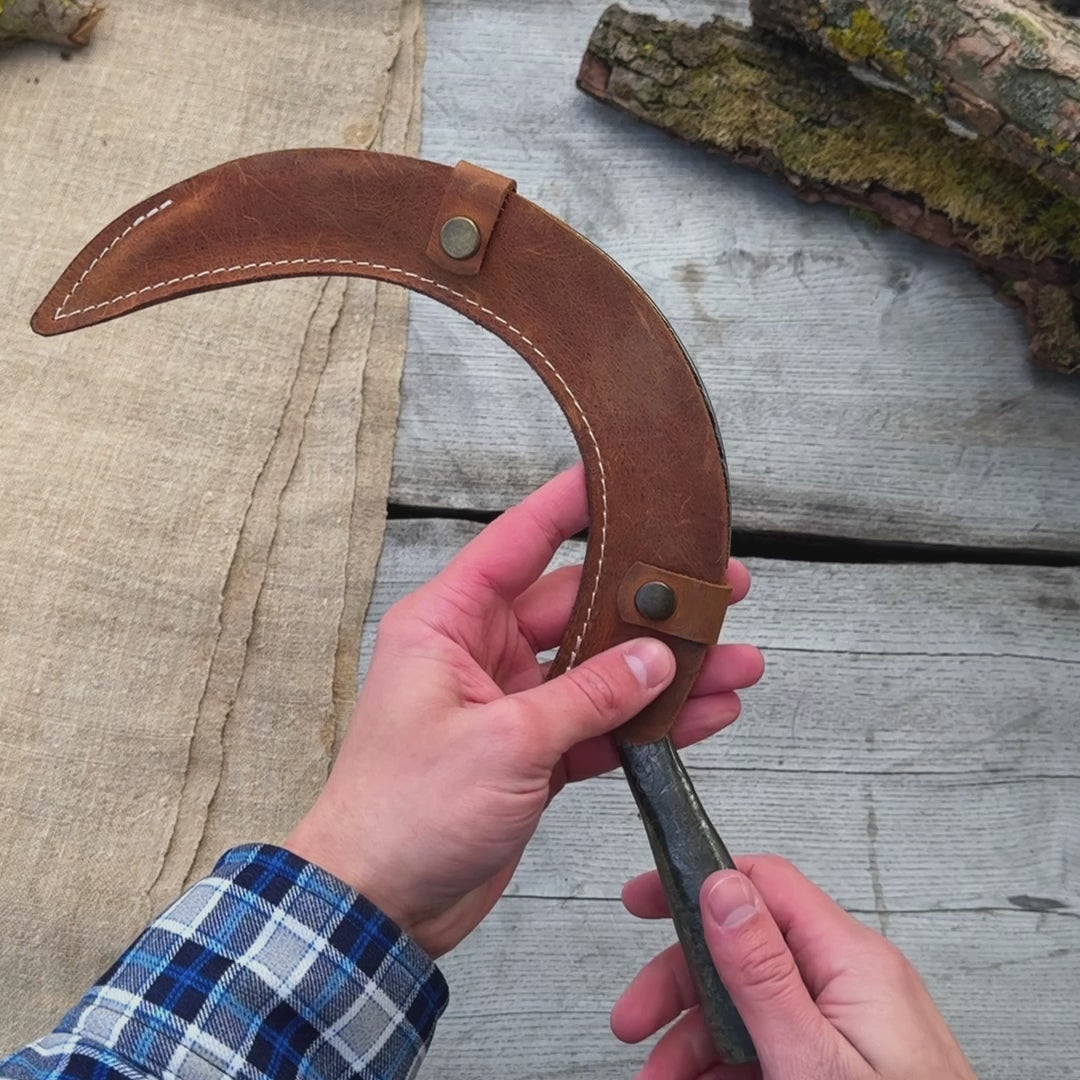 Hand-Forged Large Sickle, ⌀19 cm (7.5 inches)