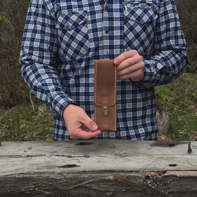 Étui à outils en cuir à 1 poche