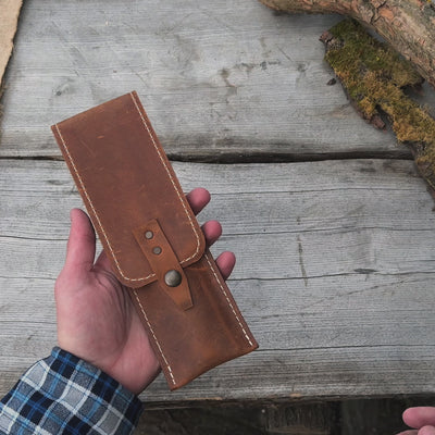 Étui à outils en cuir à 1 poche