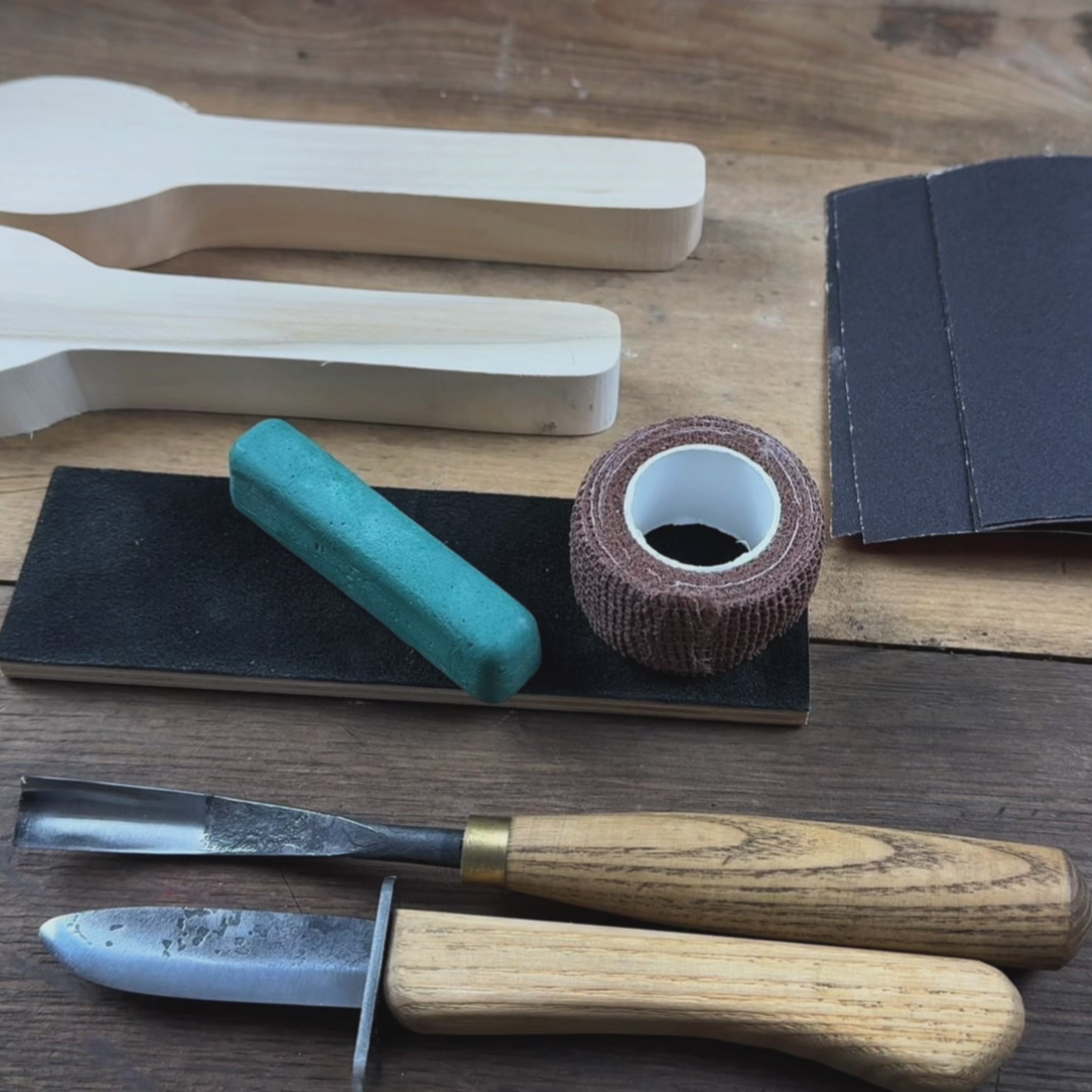 Kit de sculpture de cuillères en 2 pièces à faire soi-même pour débutants