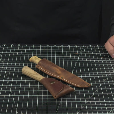 2-Piece Spoon Carving Knife Set with Leather Sheaths