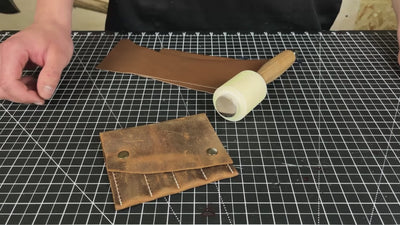 4-Piece Diamond Style Leather Pricking Iron and Leather Nylon Hammer