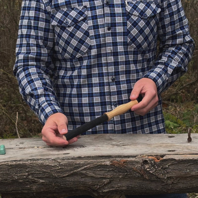 Runder Lederriemen zum Messerschärfen