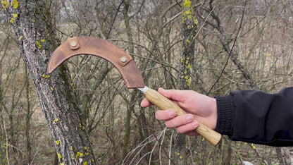 Hand-Forged Sickle, ⌀17.5 cm (6.9 inches)