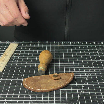 Professionelles Lederbearbeitungsmesser, halbrund, 10,5 cm (4,1 Zoll)