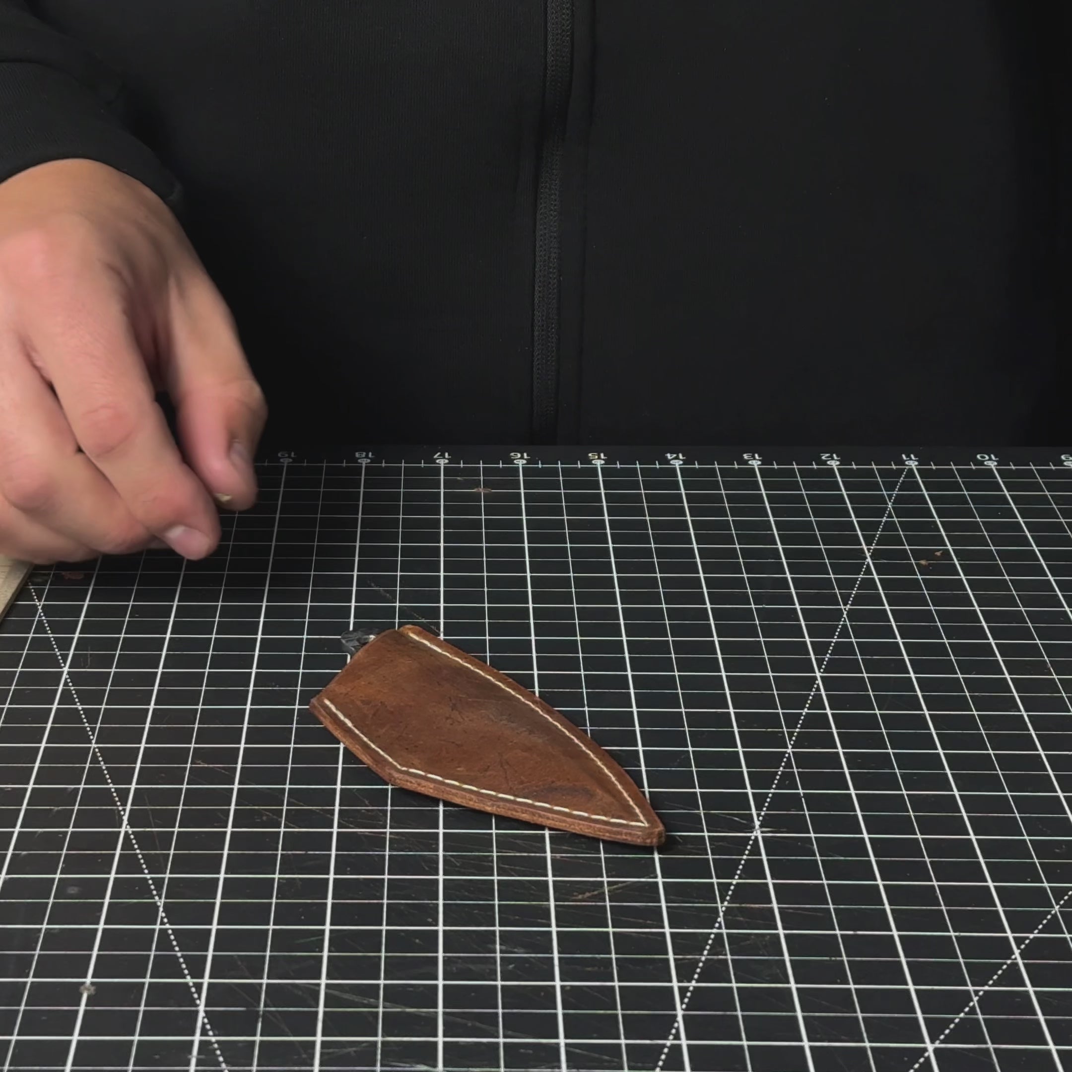 Couteau de marquage Kiridashi avec étui en cuir, 4 cm (1,57 pouces)