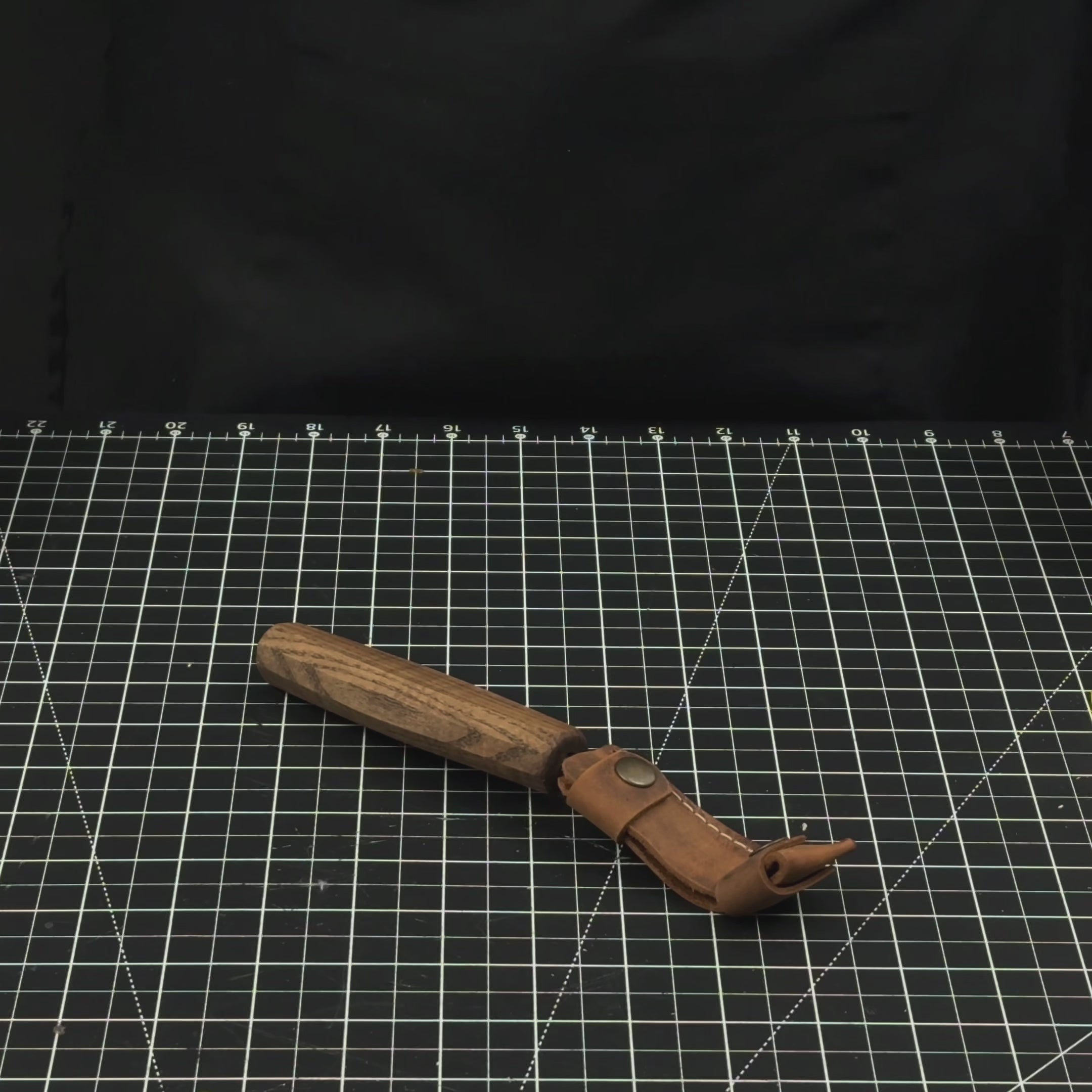 Couteau à crochet pour sculpter les cuillères – Lame longue et incurvée de 7 cm (2,7 pouces)