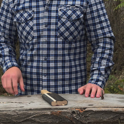 Doppelseitiger Lederriemen für Hakenmesser und Hohleisen