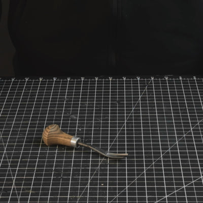 Gouge à sculpter courbée avec manche en paume – 8 mm / 12 mm (0,31 / 0,47 pouces)