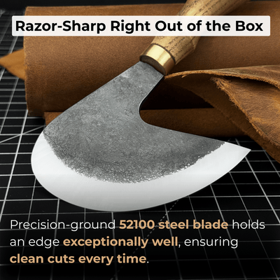 Professional Leather Crafting Half Round Knife, 10.5 cm (4.1 inches) - 3