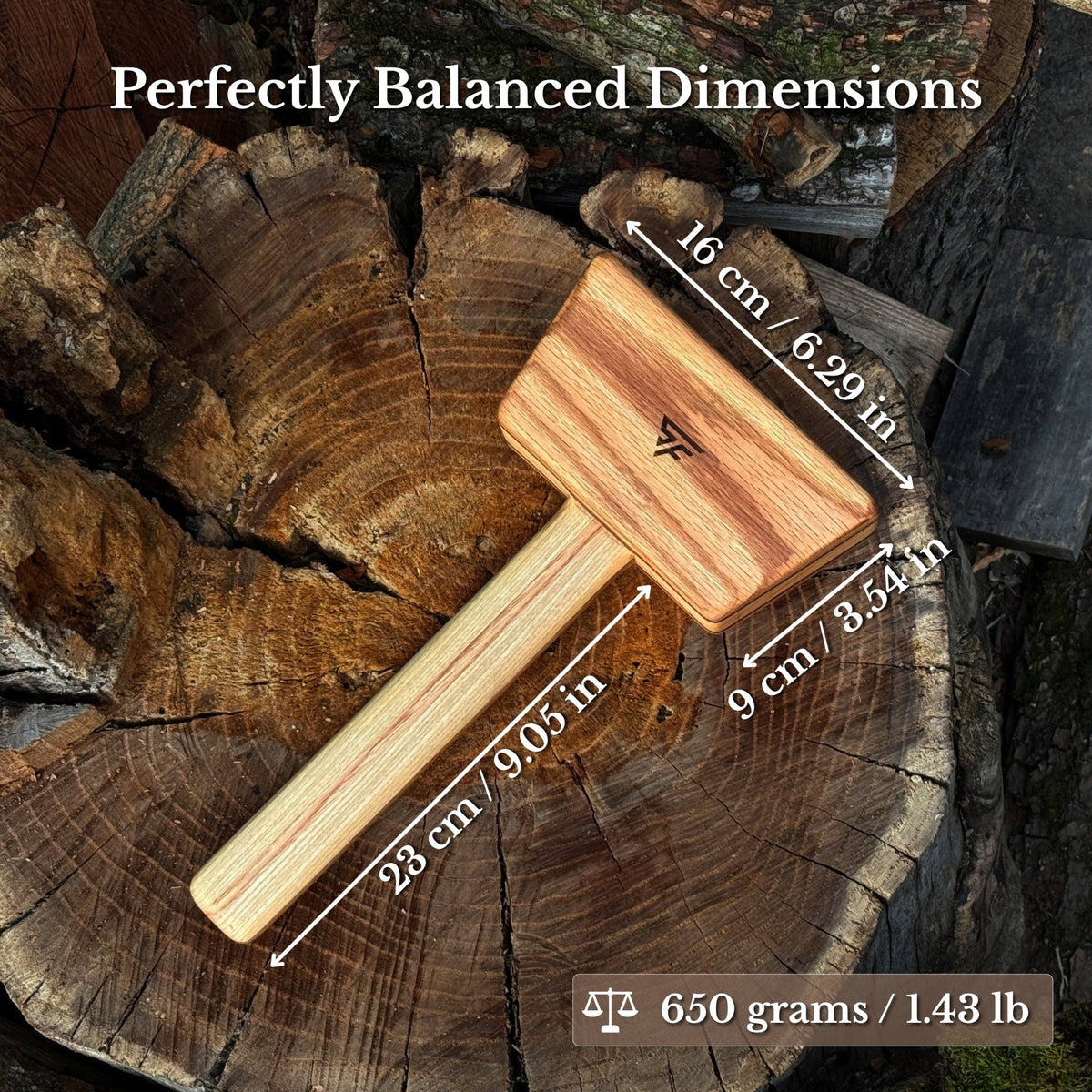 Quiet 23 oz Wooden Mallet (Mallet Tool) - 3