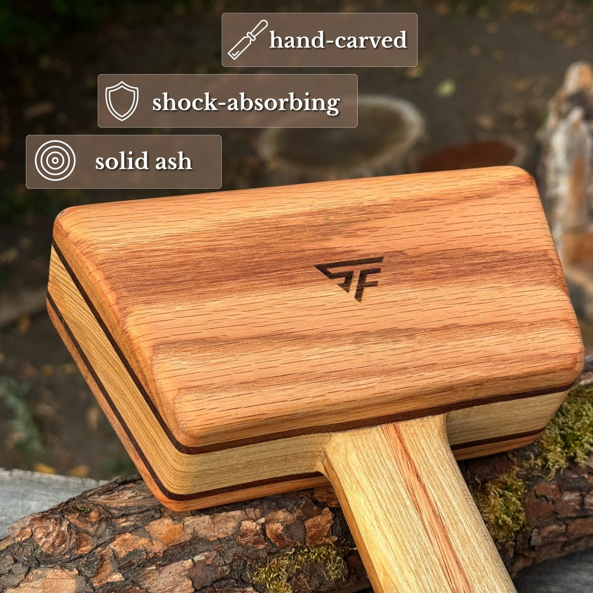Quiet 23 oz Wooden Mallet (Mallet Tool) - 2
