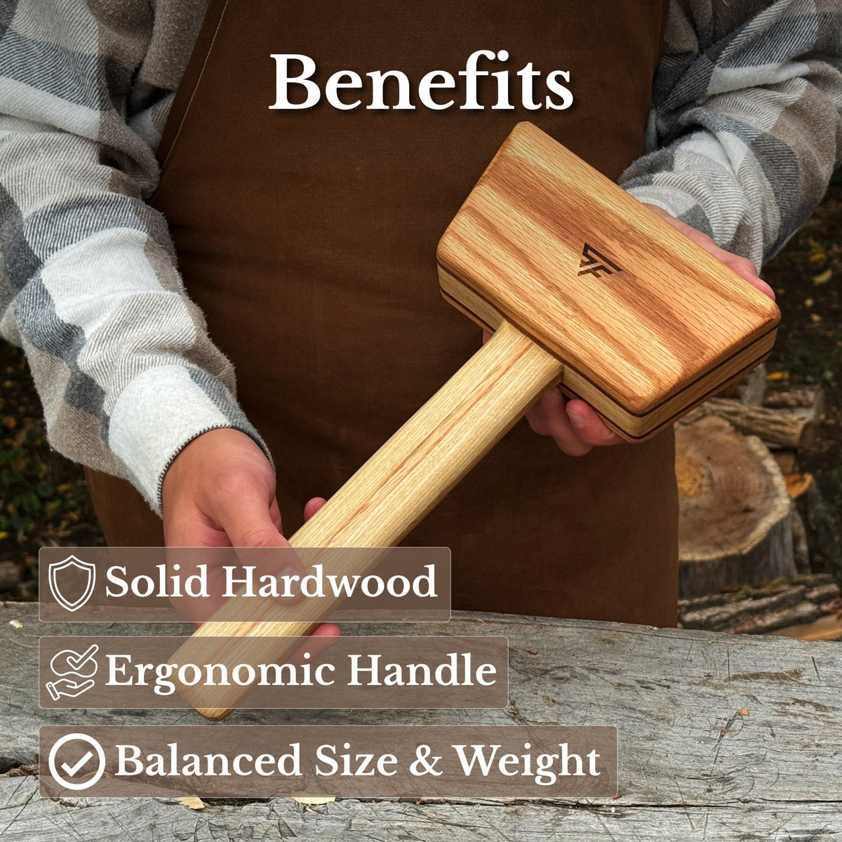 Quiet 23 oz Wooden Mallet (Mallet Tool) - 7