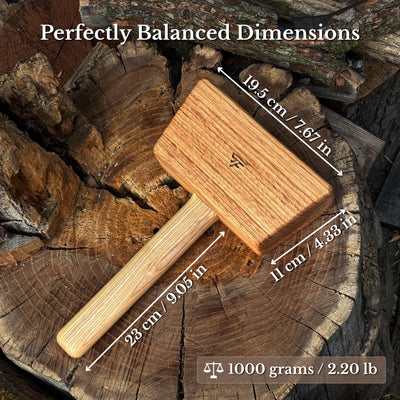 Quiet 35 oz Wooden Mallet (Mallet Tool) - 3