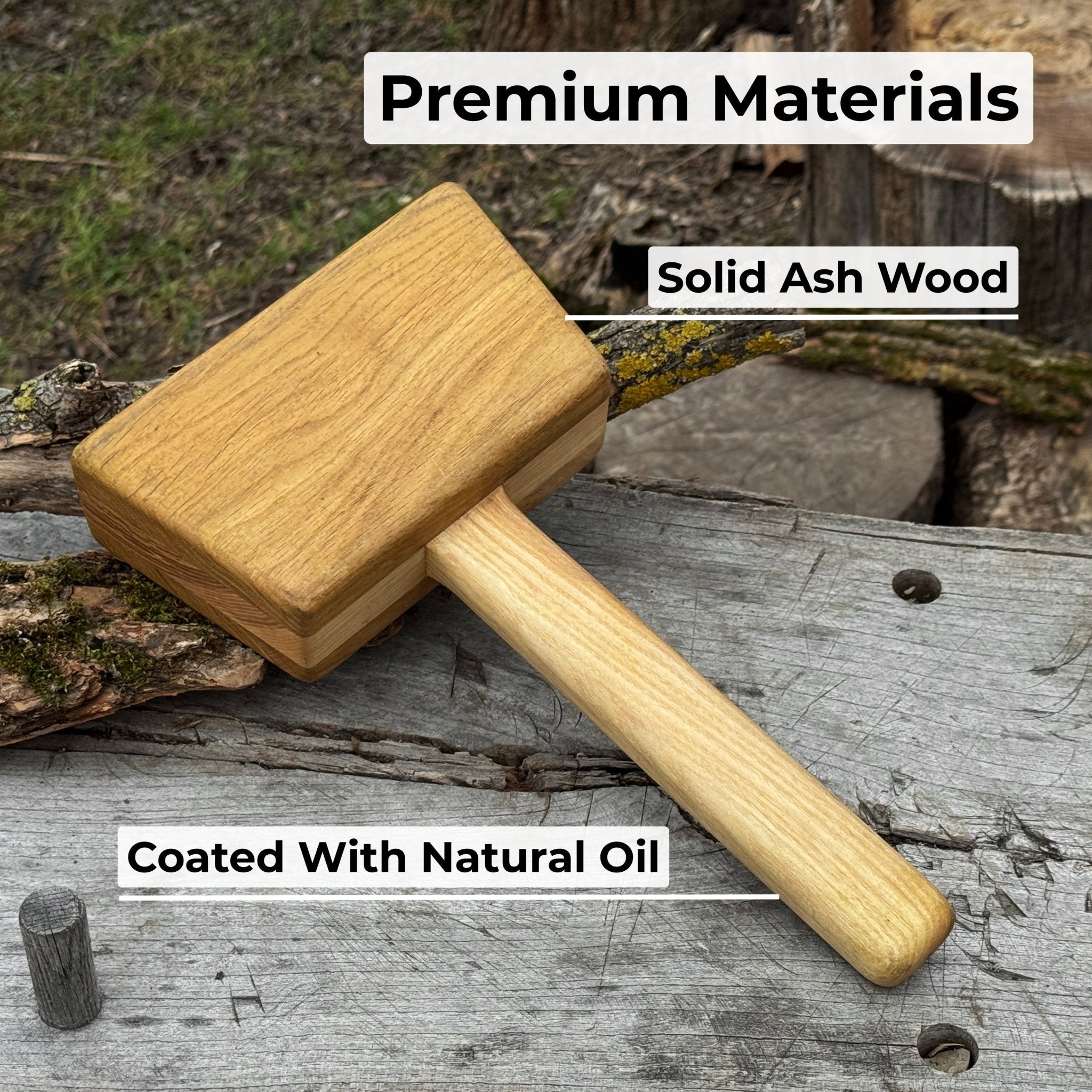 Quiet 35 oz Wooden Mallet (Mallet Tool) - 3