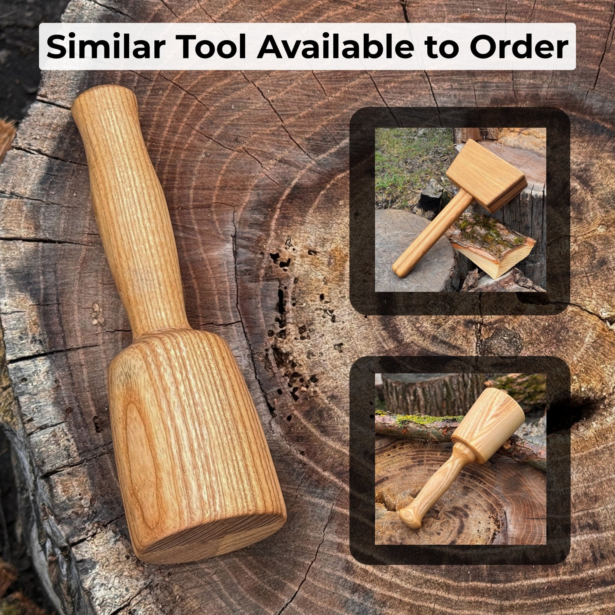 Quiet 7 oz. Wooden Mallet (Mallet Tool) - 8