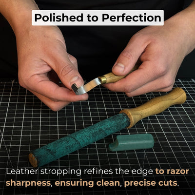 Round Leather Strop For Knife Sharpening - 5