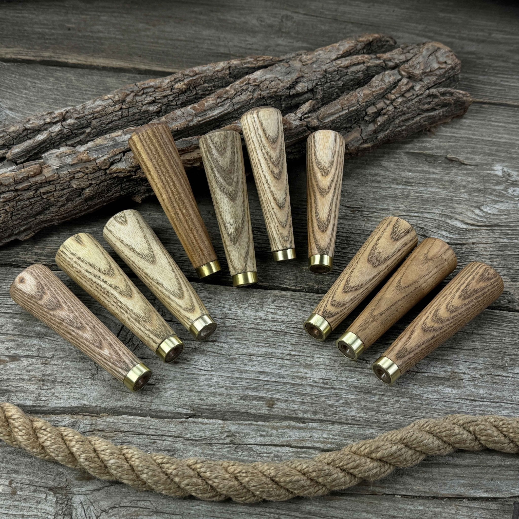 Set of 10 Universal Wooden Handles - 1