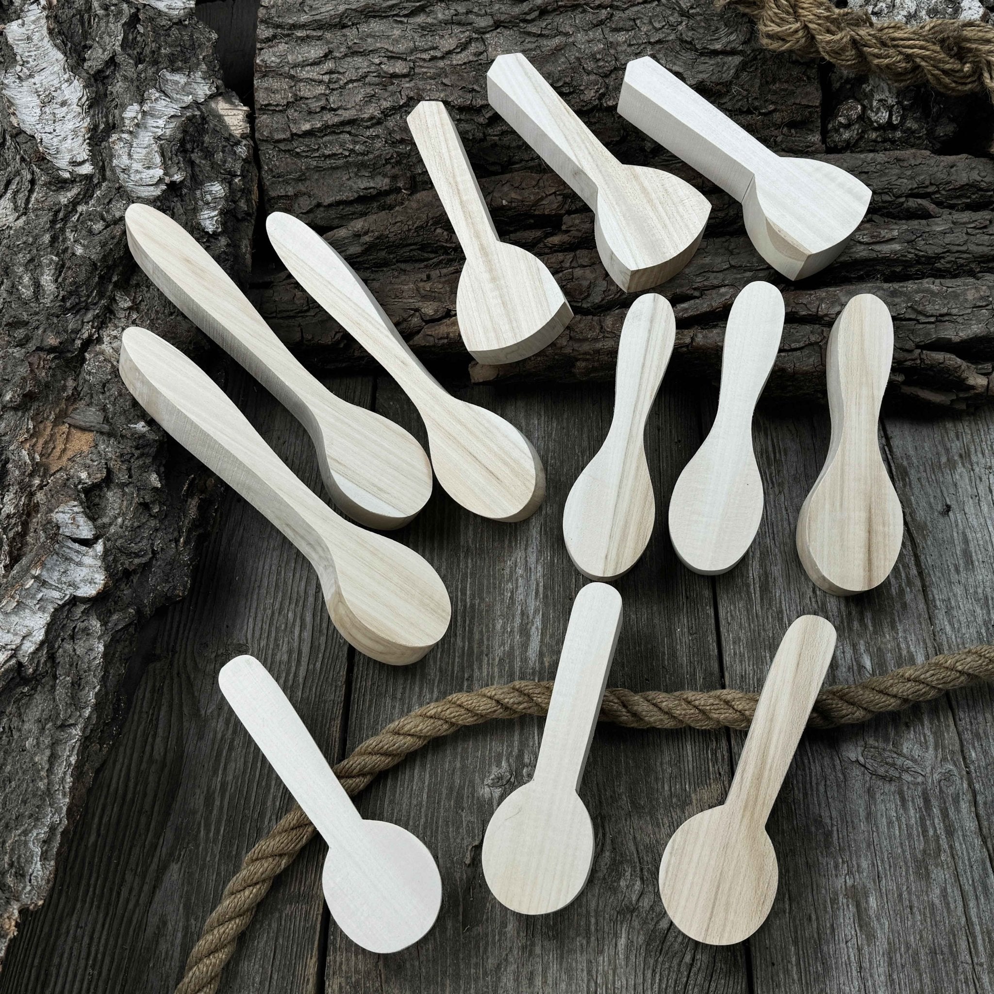 Set of 12 Linden Wood Spoon Carving Blanks - 4