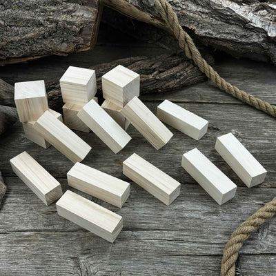 Set of 16 Linden Wood Carving Blanks - 3