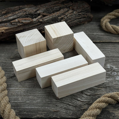 Set of 16 Linden Wood Carving Blanks - 6