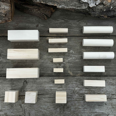 Set of 18 Assorted Linden Wood Carving Blanks - 2