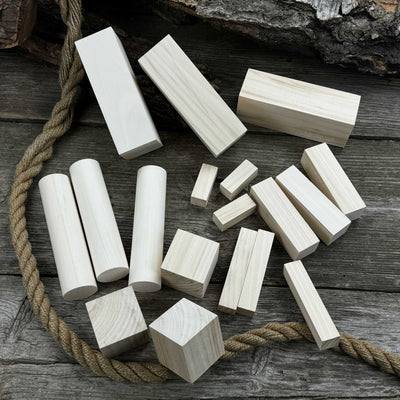 Set of 18 Assorted Linden Wood Carving Blanks - 3